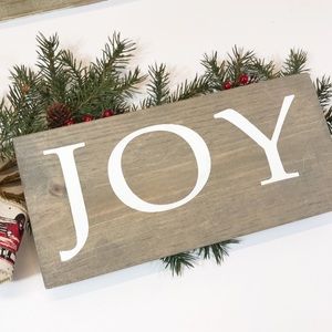 Joy Wood Sign, Christmas Sign, Rustic Decor,